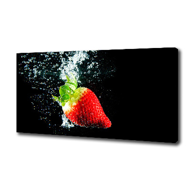 Quadro su tela Fragola sott'acqua