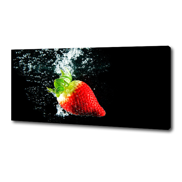 Quadro su tela Fragola sott'acqua