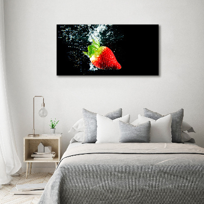Quadro su tela Fragola sott'acqua
