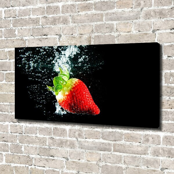 Quadro su tela Fragola sott'acqua