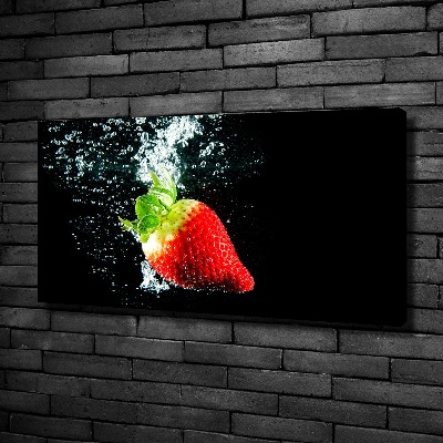 Quadro su tela Fragola sott'acqua
