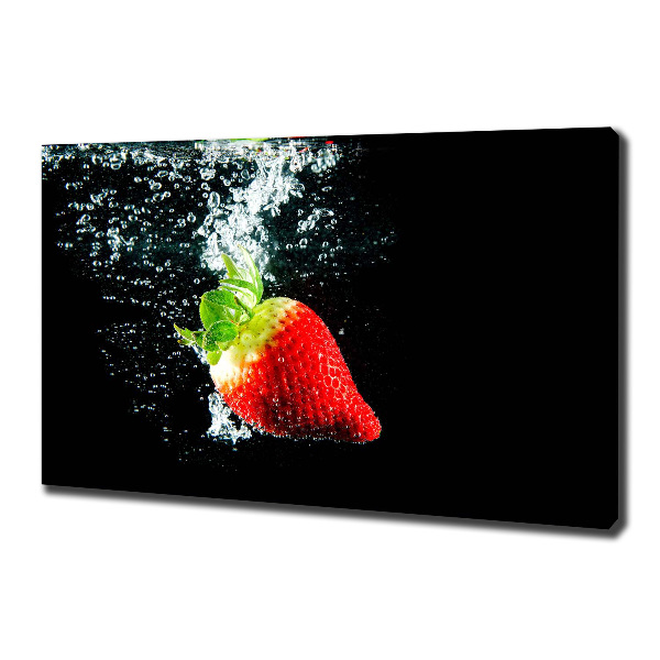 Quadro su tela Fragola sott'acqua
