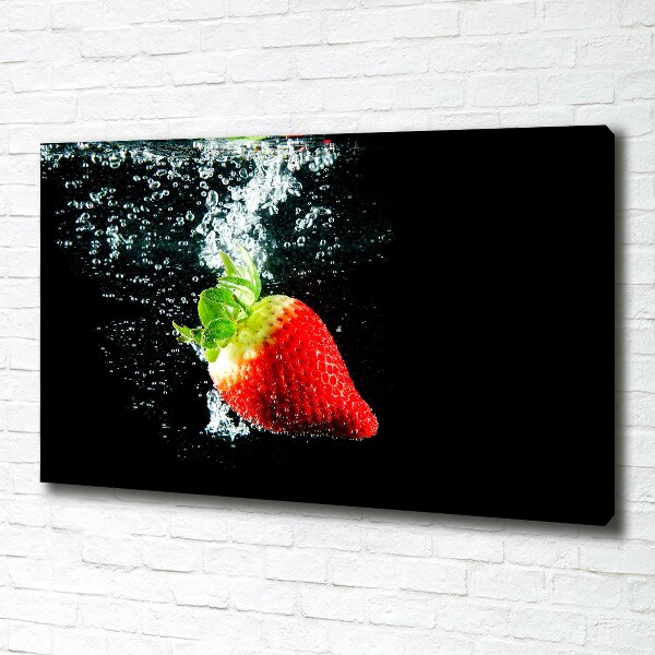Quadro su tela Fragola sott'acqua