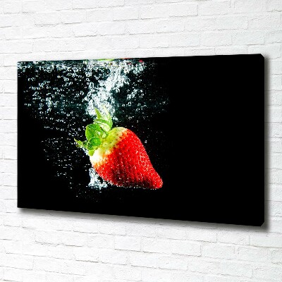 Quadro su tela Fragola sott'acqua
