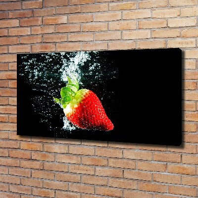 Quadro su tela Fragola sott'acqua