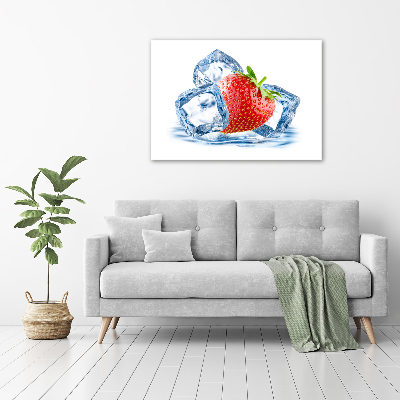 Foto quadro su tela Fragola con ghiaccio