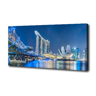 Quadro su tela Singapore di notte