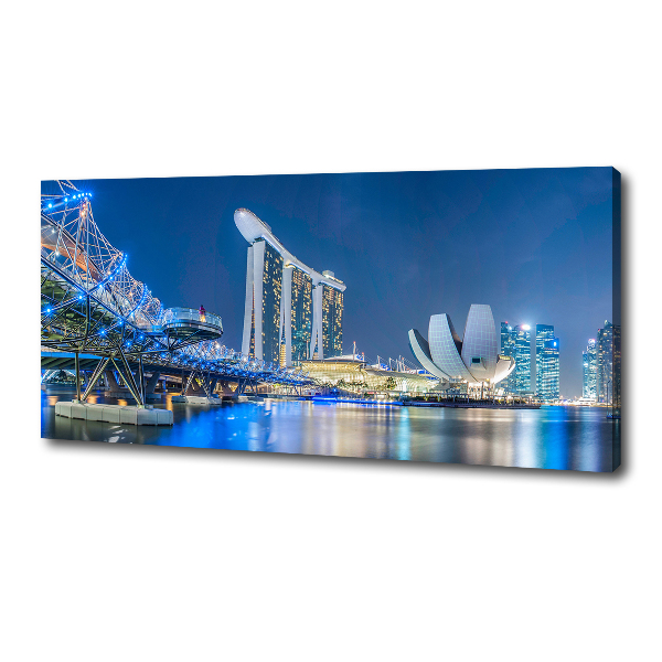 Quadro su tela Singapore di notte