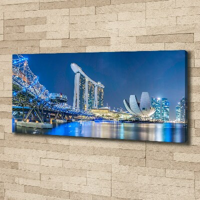 Quadro su tela Singapore di notte