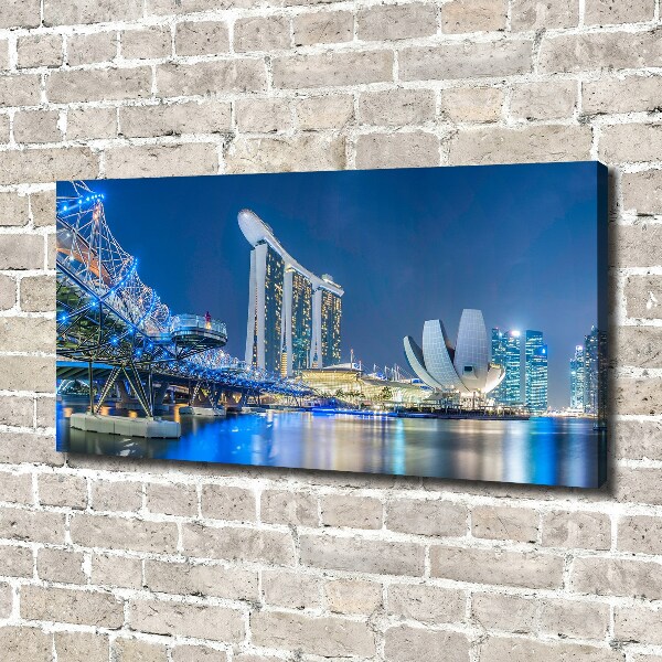 Quadro su tela Singapore di notte