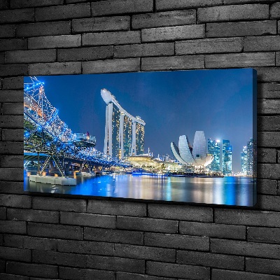 Quadro su tela Singapore di notte