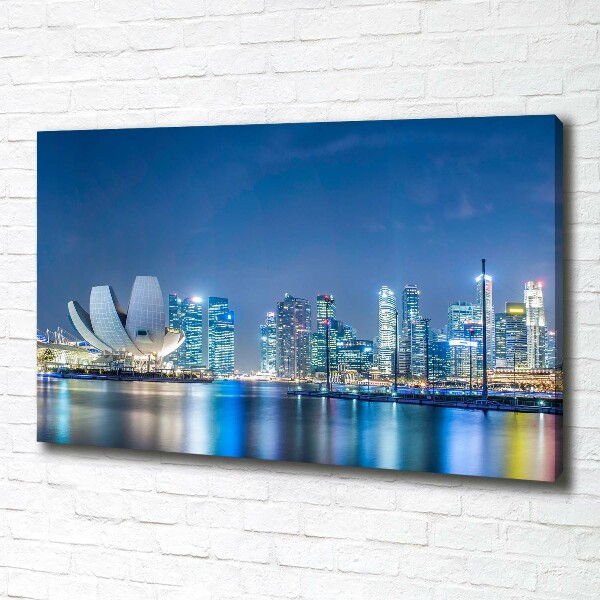 Quadro su tela Singapore di notte