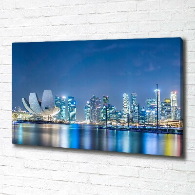Quadro su tela Singapore di notte