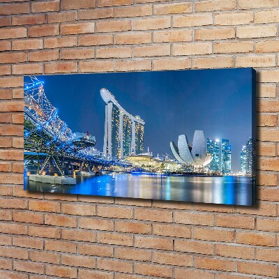 Quadro su tela Singapore di notte