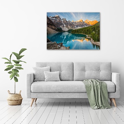 Foto quadro su tela Lago tra le montagne