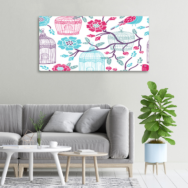 Quadro stampa su tela Gabbie per uccelli