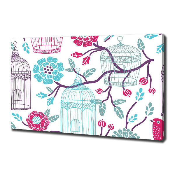 Quadro stampa su tela Gabbie per uccelli