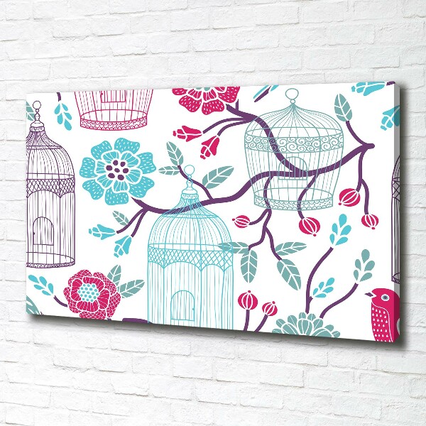 Quadro stampa su tela Gabbie per uccelli