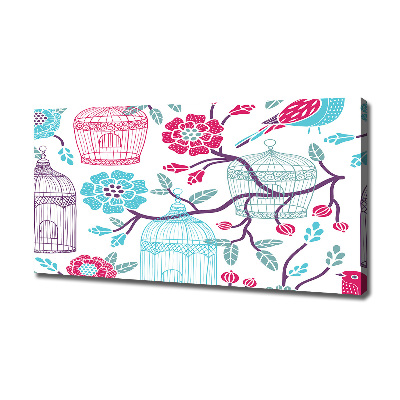 Quadro stampa su tela Gabbie per uccelli