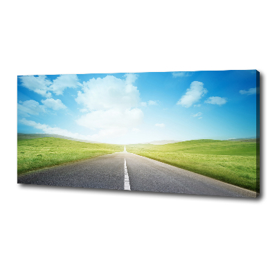 Foto quadro su tela La strada attraverso il prato