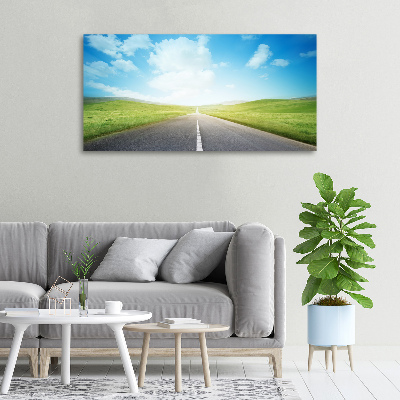 Foto quadro su tela La strada attraverso il prato