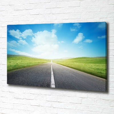 Foto quadro su tela La strada attraverso il prato