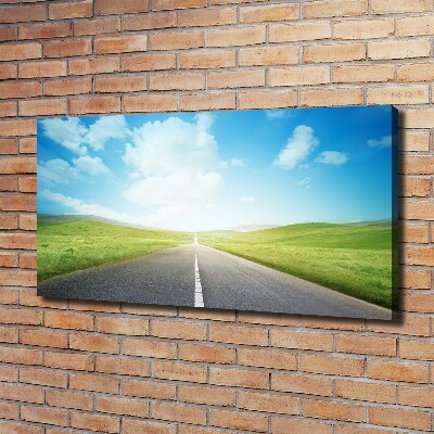 Foto quadro su tela La strada attraverso il prato