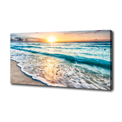 Quadro stampa su tela Spiaggia al tramonto