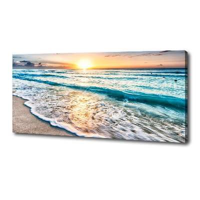Quadro stampa su tela Spiaggia al tramonto