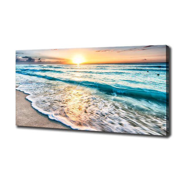 Quadro stampa su tela Spiaggia al tramonto