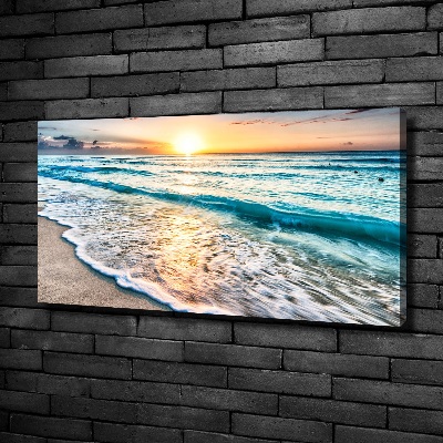 Quadro stampa su tela Spiaggia al tramonto