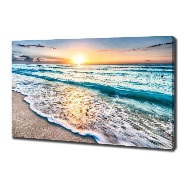 Quadro stampa su tela Spiaggia al tramonto