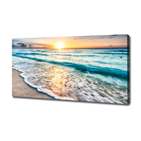 Quadro stampa su tela Spiaggia al tramonto