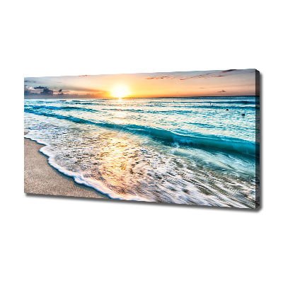 Quadro stampa su tela Spiaggia al tramonto