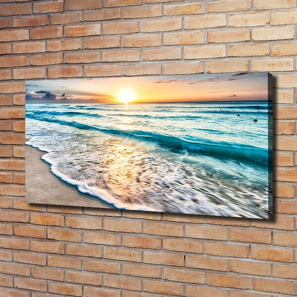 Quadro stampa su tela Spiaggia al tramonto