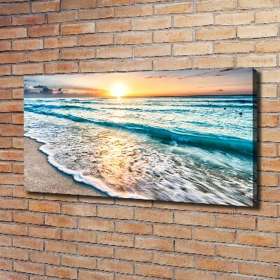 Quadro stampa su tela Spiaggia al tramonto