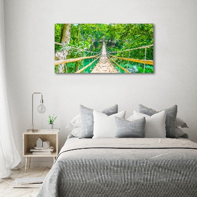 Quadro stampa su tela Ponte della foresta di bambù