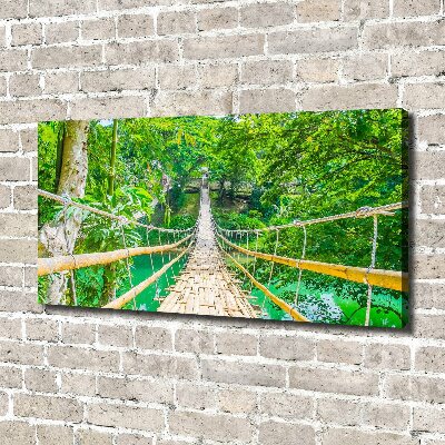 Quadro stampa su tela Ponte della foresta di bambù