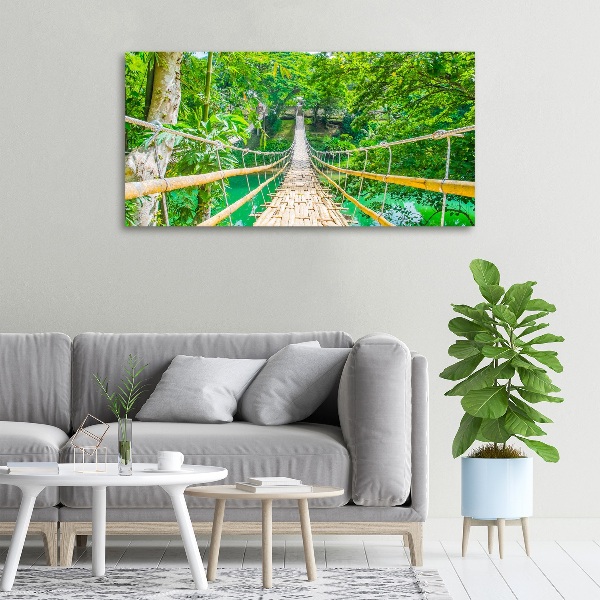 Quadro stampa su tela Ponte della foresta di bambù