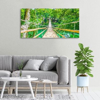 Quadro stampa su tela Ponte della foresta di bambù