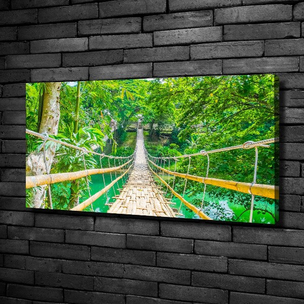 Quadro stampa su tela Ponte della foresta di bambù