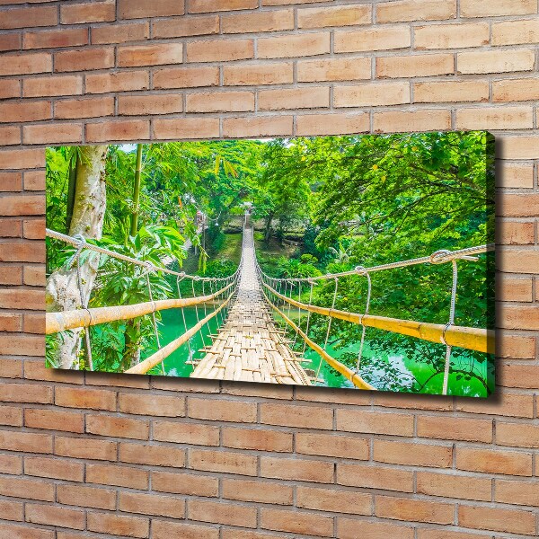 Quadro stampa su tela Ponte della foresta di bambù