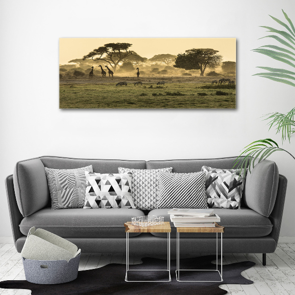 Quadro su tela Giraffe nella savana