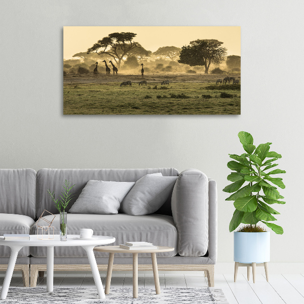 Quadro su tela Giraffe nella savana