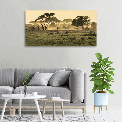 Quadro su tela Giraffe nella savana