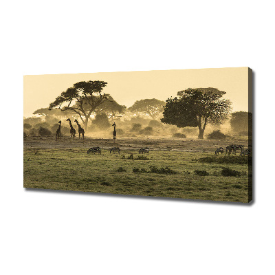 Quadro su tela Giraffe nella savana