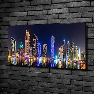 Quadro stampa su tela Dubai di notte