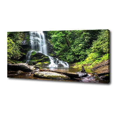Quadro su tela Cascata nella foresta