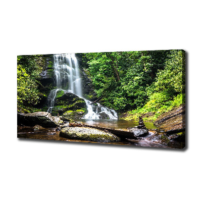 Quadro su tela Cascata nella foresta