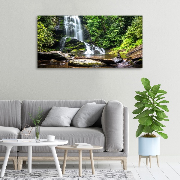 Quadro su tela Cascata nella foresta